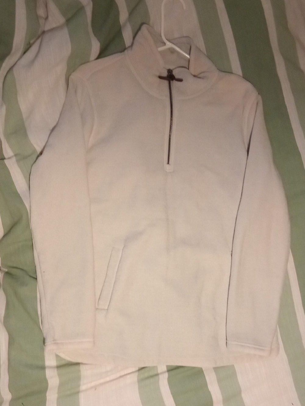 BRAND NEW 32 Degrees Cream Half-Zip Fleece Pullover